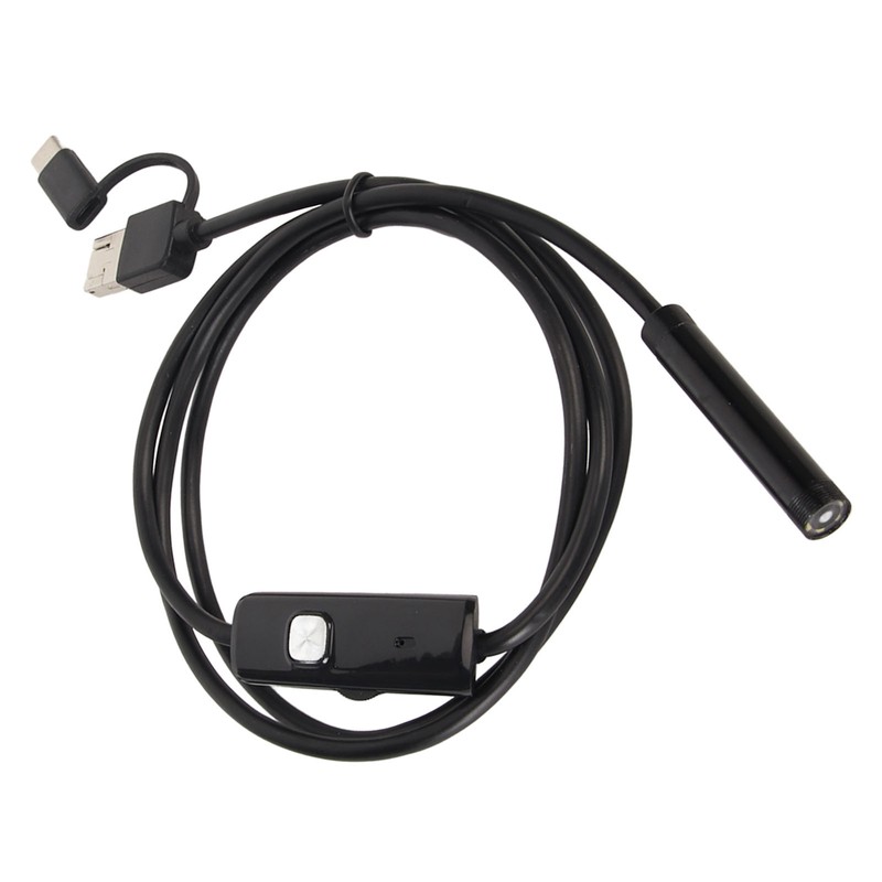 USB Endoscope 8mm Lens 3 in 1 Interface IP67 Waterproof