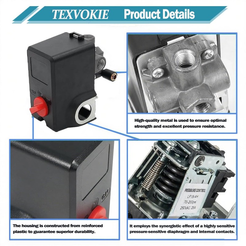 Air Compressor Pressure Switch ， Compatible with Condor MDR 11/11