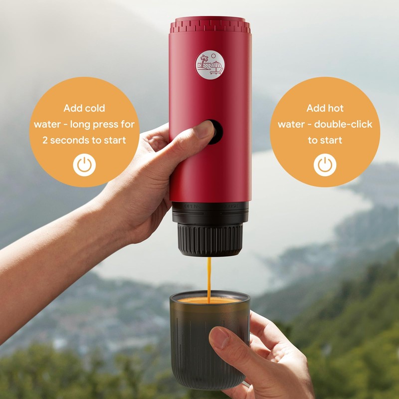 Portable Espresso Machine, Travel Coffee Maker for Camping, Car Coffee