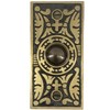 Rectangular Fern Motif Push Button Victorian Doorbell - The Fairmont
