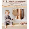 DOIOWN 10 Pack Baby Pants Hangers with Clips, Toddler Non-Slip
