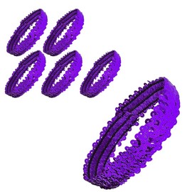 5 Pieces Sequin Headband Glitter Purple Sport Head Band Sparkle Elastic HeadBand For Adult Fitness,Party,Performance