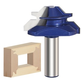 Vearter 45 Degree Lock Miter Router Bit 1/2'' Shank 3/4'' Stock, Woodworking Milling Cutter Tenon Tool for Making a Wood Drawer, Window, Cupboard