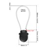QWORK Retractable Cable Lock, 4 Pack Security Password Lock Steel