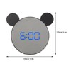 Mirror Alarm Clock 2 Level Brightness Adjustment Ear Design LED