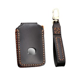 ontto Key case fit for Mazda 3 Alexa CX-30 CX5 CX8 CX9 CX4 2019 2020 2021 Leather Remote Key Fob Cover Keyring Accessories Smart Key Shell Keychain Key Holder Protection 3 Buttons Black C