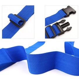 4Pcs Luggage Straps for Suitcase Travel Accessories TSA Approved, 80In Long Belts to Keep Your Suitcase Secure, Adjustable Bag Strap with Quick-Release Buckle for Travel Bag Closure, Blue