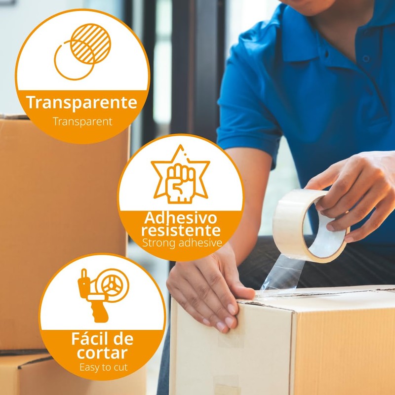 OFITURIA Clear Packing Tape for Packing Boxes for Shipping and