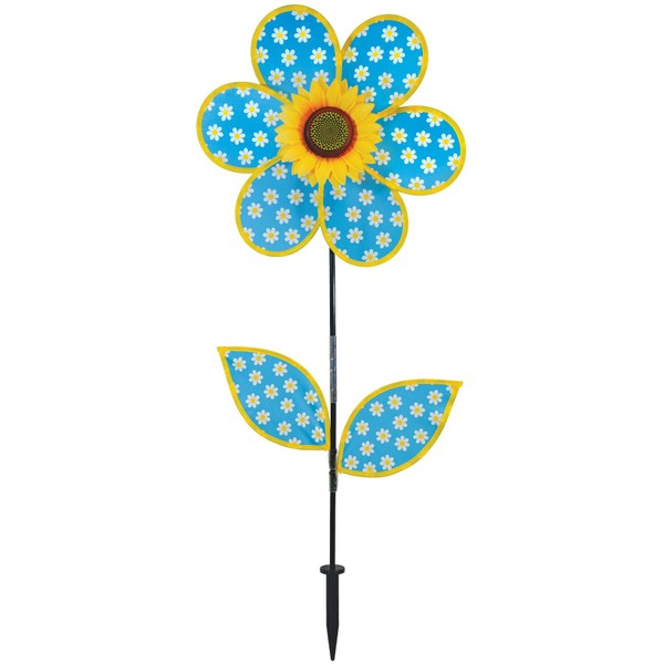 In the Breeze 2649 Inch Leaves Sunflower Spinner, 16" Daisy