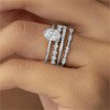 18K Gold Plated Rings Cubic Zirconia Rings for Women Dainty