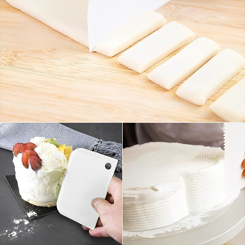 DBAILY Dough Card, Kitchen Scraper, Set of 6, Dough Scraper,