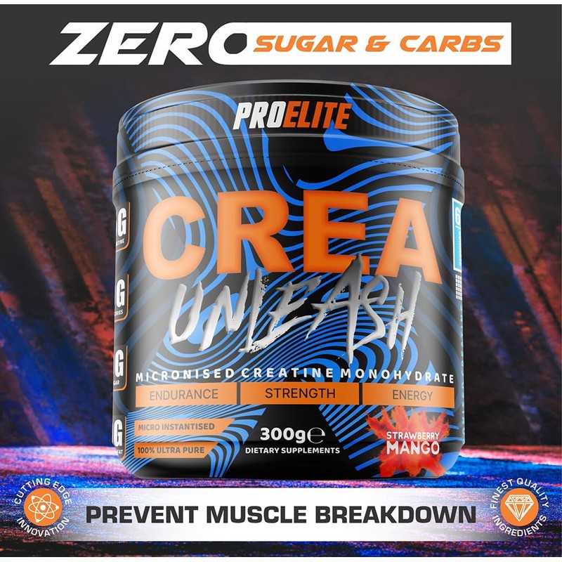 Creatine Monohydrate Powder 300g Micronised Flavoured & Vegan Creatine Powder