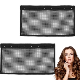 Qianyu Hair Stretcher Lengthening Net 2Pcs Lock Curly Hairs Stretcher Natural Hair Length Maintainer Prevent Hairs Shrinkage Looser Wave Ringlets for Women Styling Elongated Tool Net 13inch