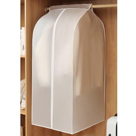 HomeChi Bolsa Colgante Protectora de Ropa, Organizador de Armario Translúcido Antipolvo e Impermeable con Cremallera, Velcro y Correa para Faldas, Abrigos y Chaquetas, 50W x 60L x 110H(CM)