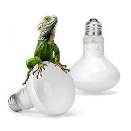 DaToo Reptile Heat Lamp 100W Amphibians Basking Light Bulb UVA Heat Lamp Bulbs Daylight Basking Spot Light for Lizards Bearded Dragon Turtles Snakes Chickens Pet Brooder (2 Pack)