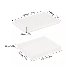 Gearzaar Combo Cabin & Engine Air Filter For 2007-2017 Toyota Camry 2.5L 2.4L 17801-0H050
