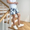 KQQ STK11 Men's Beachwear Rash Guard Shorts - Mesh Inner Lined Blue/S 3ea
