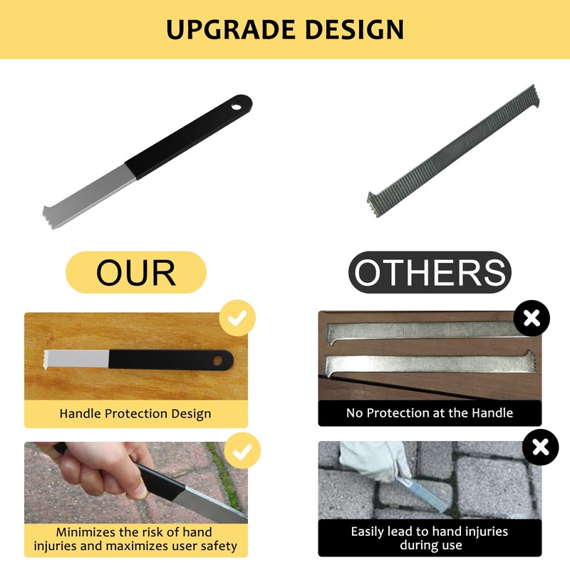 WEIGUZC 2Pcs Paver Puller, Paver Extractor Tool with Joint Scraper