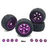 rockible 4 Pieces RC Car Wheel and Tires Set,Rubber Tires,Replacement