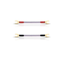 OEHLBACH JUMP! Speaker Cable Bridge set of 4x10cm,6mm2. Colour: clear, red & black. STAR RATING : 4.