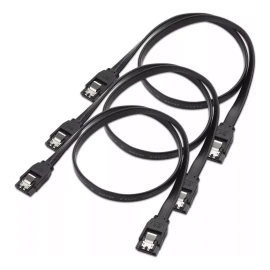 Meiso Cables De Datos Sata 3 Rectos Con Seguro, Paquete De 12 Pzs.