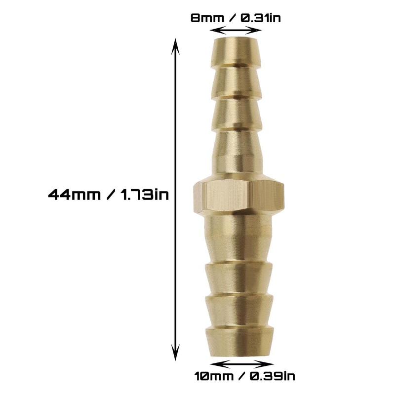 EMSea 2pcs 10mm to 8mm Barb Reducer Tube Mender Splicer