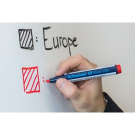 Schneider Maxx 293 Marker Pen Set 1 + 4 mm, Cap-Off Ink red