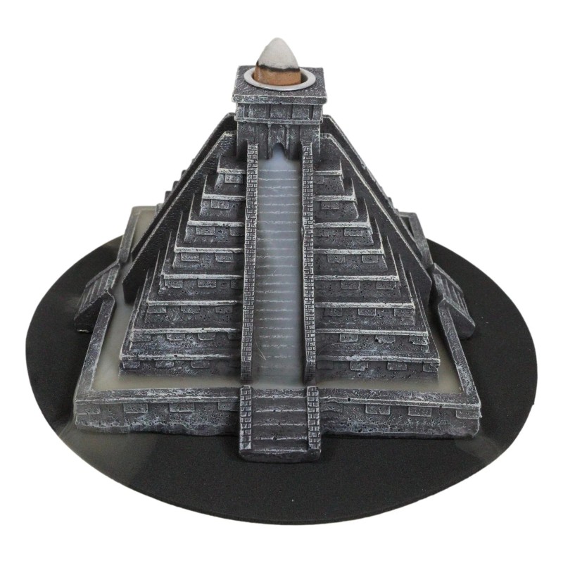 Temple of Kukulcan Mesoamerican Aztec Step Pyramid Backflow Incense Cone