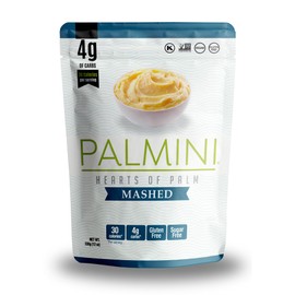 Palmini Mashed | Low-Carb, Low-Calorie Hearts of Palm Mash | Keto, Gluten Free, Vegan, and Non-GMO | As seen on Shark Tank | (12 Ounce Pouch - Pack of 1)