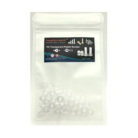 PC (Polycarbonate) Acrylic Plastic Transparent Metric Hex Nut M5 30PCS and Plain Washer M5 30PCS