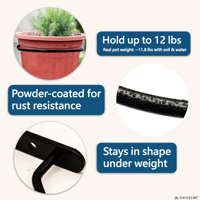 6 Inch Plant Hangers Outdoor and Indoor Ring Holder 8