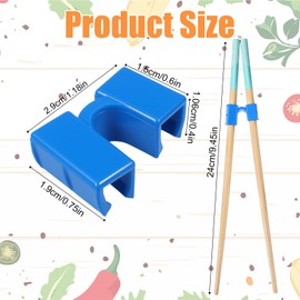 Mabor 5 Pairs Chopstick Helpers, Training Chopsticks for Beginners & Adults, Colorful Learning Aid with Clips