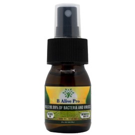 B Alive Pro Antimicrobial Hand & Face Spray - All-Natural Ingredients, Non-Toxic, No Sting Formula, Cleansing Spray - Safe in & Around Mouth, Nose, Ears, and Eyes - 30 ml Bottle