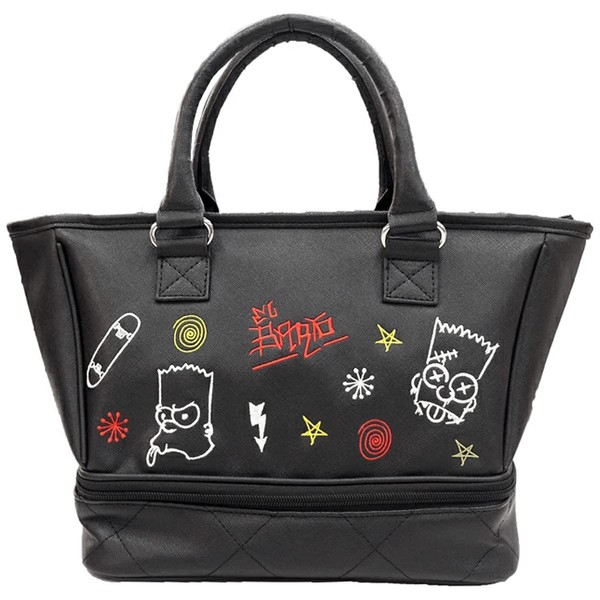 Marushin Tote Bag, Simpsons Graffiti Black, 9.8 ft (24850000000 cm), Approx. 8.7 x 12.6 x 5.9 inches (22 x 32 x 15 cm) (not including handle)