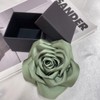 Dainty Satin Rose Flower Large Brooch Lapel Pins Delicate Elegant
