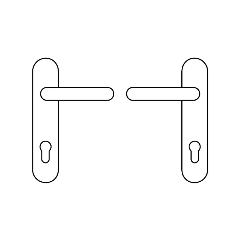 Tesa M109529 Door Handle for Fire Doors Cylinder F50 –