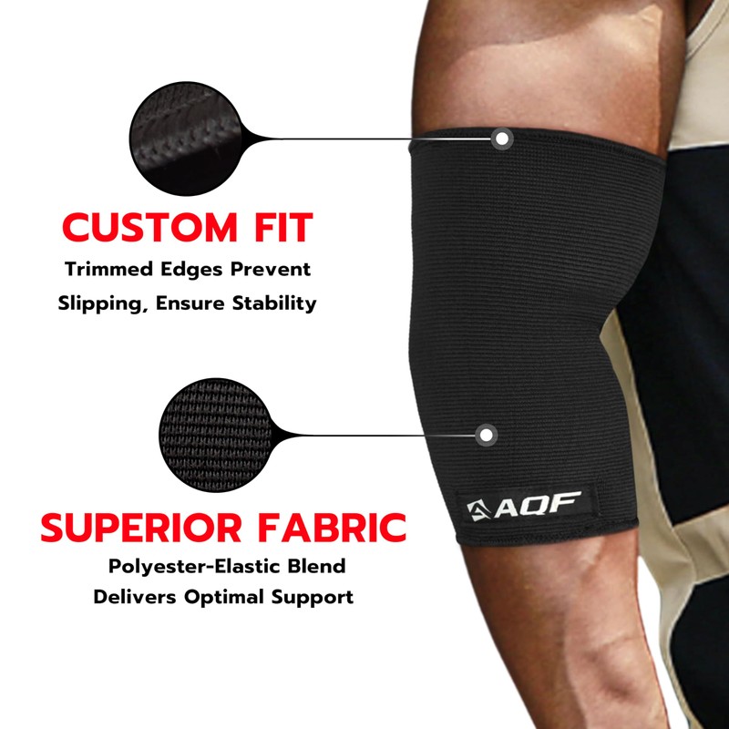 AQF Elbow Sleeves for Weightlifting for Powerlifting, Bench Press &