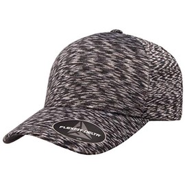 Flexfit Unisex Delta UNIPANEL Cap Baseballkappe, Melange Black, L/XL
