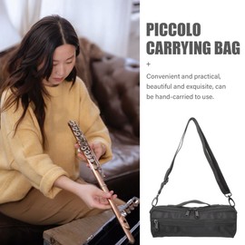 NOLITOY Piccolo Bag, Flute Case, Hard Shell, Piccolo Case Cover, Flute Carrying Case, Carrying Bag, Piccolo Pouch, Musical Instrument Container, Black, black