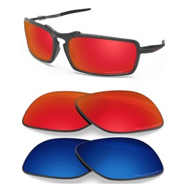 BLAZERBUCK Anti-salt Polarized Replacement Lenses for Oakley Bottlecap - Fire Red & Midnight Blue