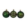 Premier 9 x 60mm Green Decorated Baubles