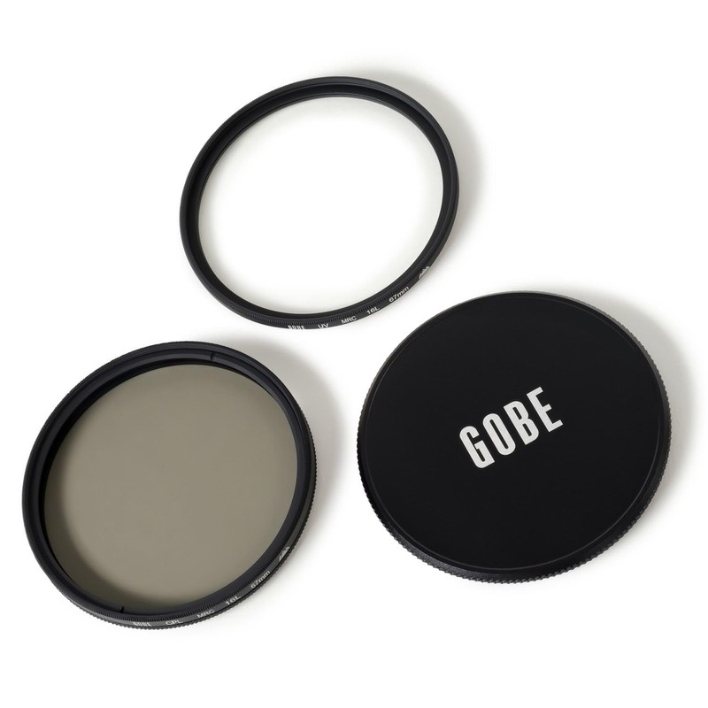 Gobe 67mm UV + Circular Polarizing (CPL) Lens Filter Kit