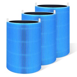 XBWW 3 Packs 411 AllergenBlock Filter Compatible with Blue Pure 411, 411+ and 411 Auto Air Cleaner Purifier, Blue
