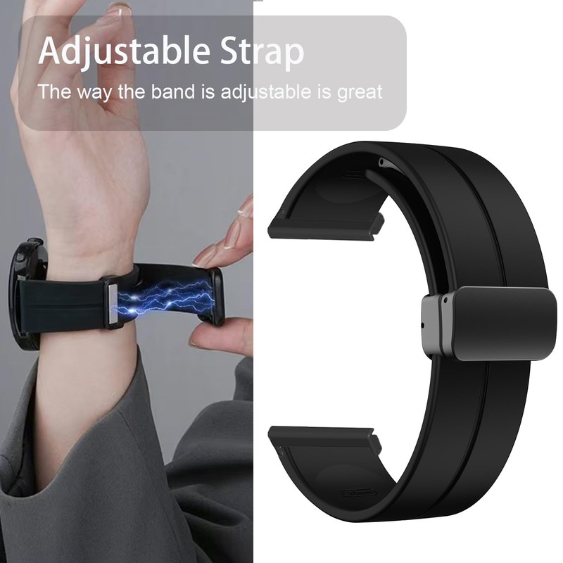 Compatible with ALPHAGEAR Smartwatch Bands, 22mm Quick Release Silicone Sport