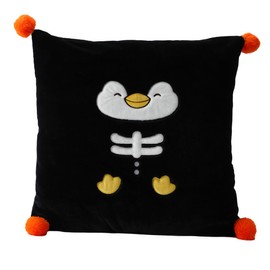 MINISO Mini Family 17'' Square Black Pen Pen Pillow, Premium Quality Decorative Throw Pillows for Couch and Bed