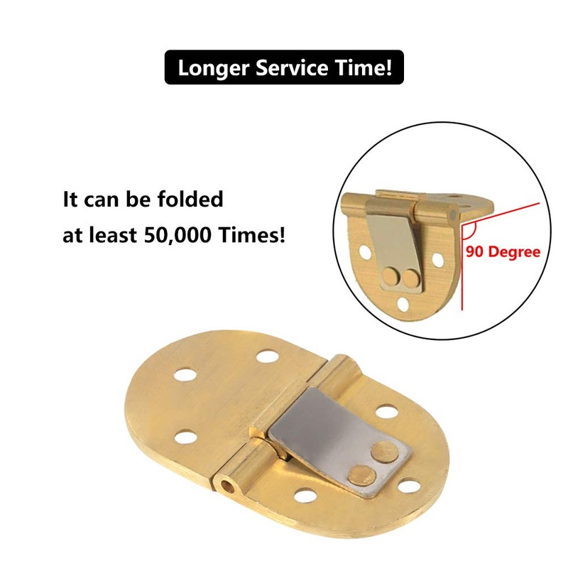 Saiper 90 Degree Solid Brass Butler Tray Hinges (2pcs) Flip