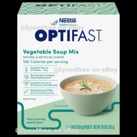 OPTIFAST ® 800 | CHICKEN, VEGETABLE, or TOMATO SOUP MIX | 3 BOXES = 21 SERVINGS - 02 Tomato / 01 Vegetable