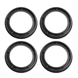 sourcing map Set of 4 Centring Rings Plastic Wheel Hub Centring for Wheel Hub 73.1 to 56.6 mm Black