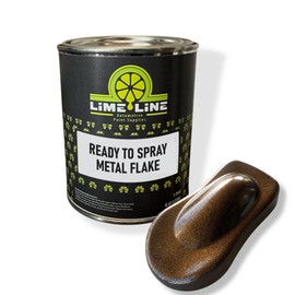 LiME LiNE Rootbeer Brown Metal Flake Automotive Basecoat- No Reducer Needed, Ready to Spray (Rootbeer Brown) (1 Pint)