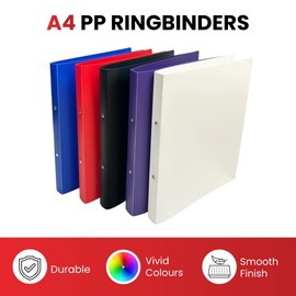 Janrax A4 Purple PP Ring Binder – 25mm Spine, 2 O-Ring Mechanism, 700 Micron Durable Cover